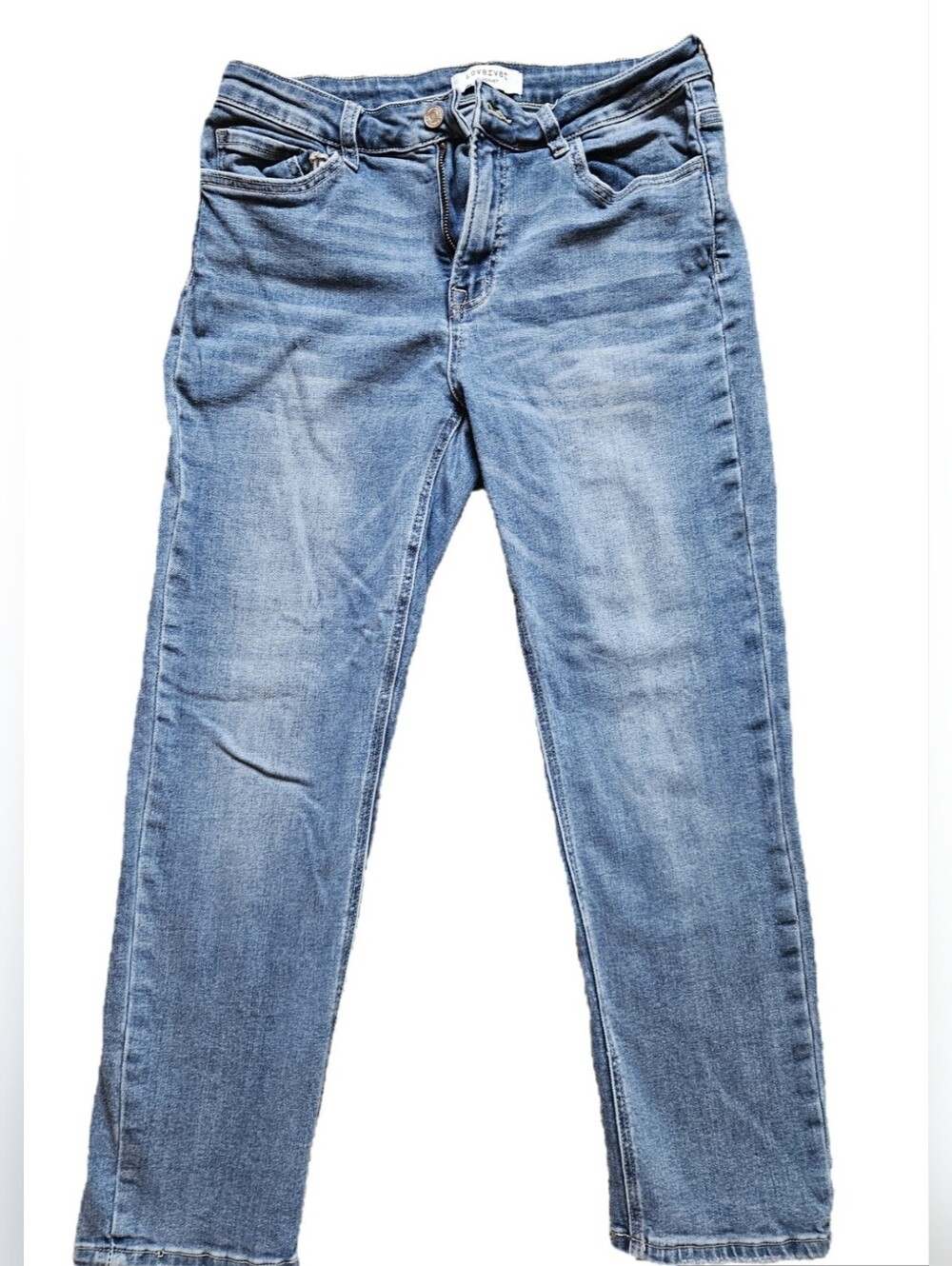 Lovervet By Vervet Style LV1025 Cropped Jeans Sz 31 Medium Wash Good Condition